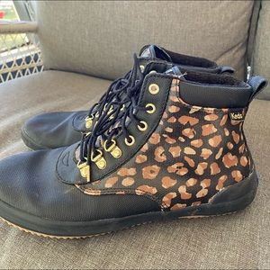 Keds Scout Sneaker Bootie size 9.5 Leopard print. Gently worn